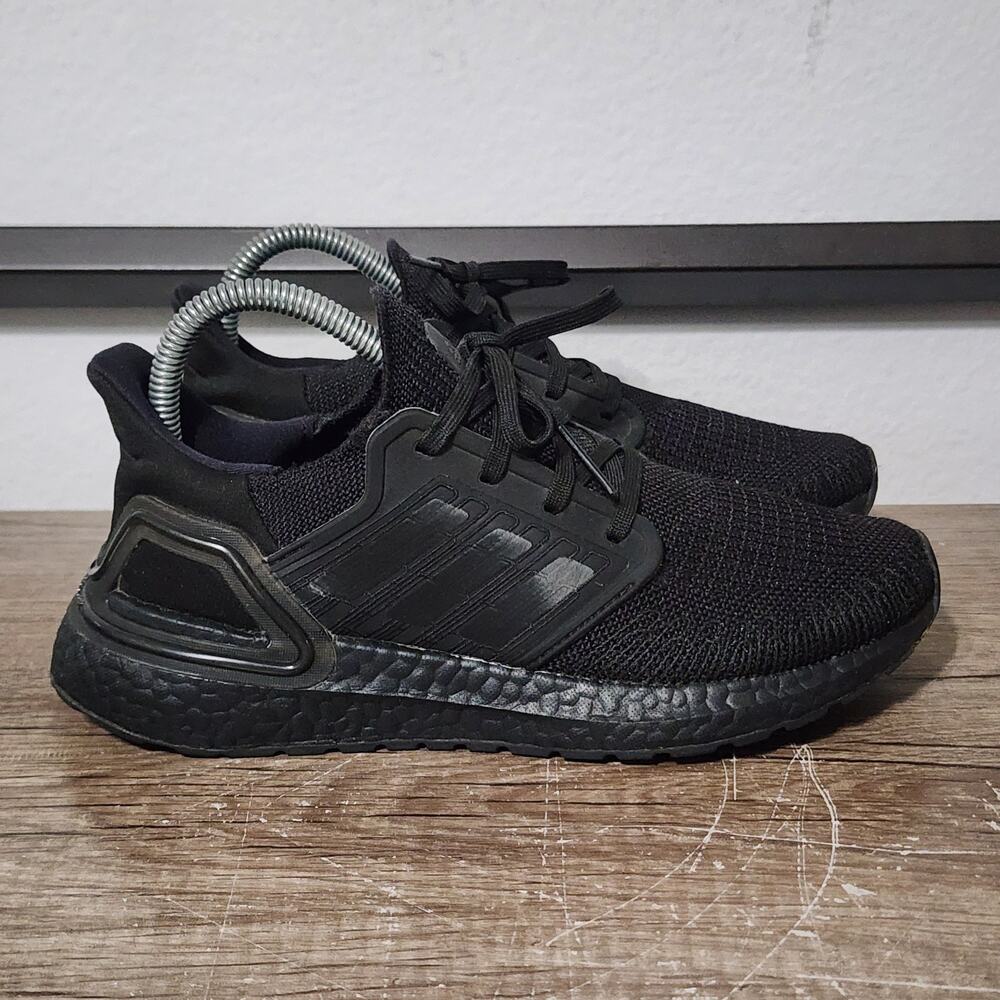 Adidas Ultraboost 20 Women's Athletic Running Shoes Size 6.5 Triple Black - Picture 3 of 9